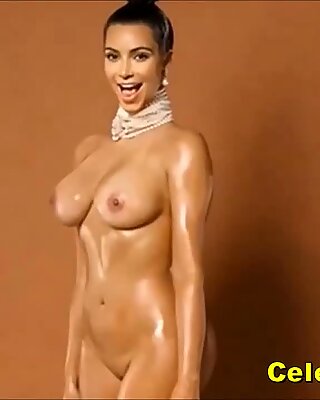 Kim Kardashian desnuda celebridad del salón de la fama suave afeitado coño