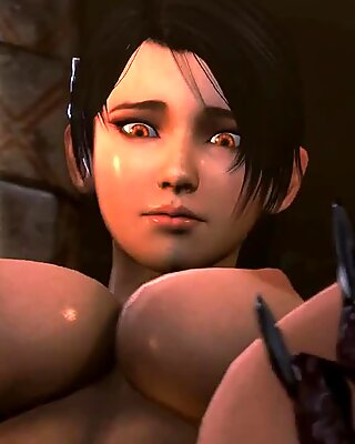 Excitat Tomb Raider este capturat și forțat (anime porno Japonia)