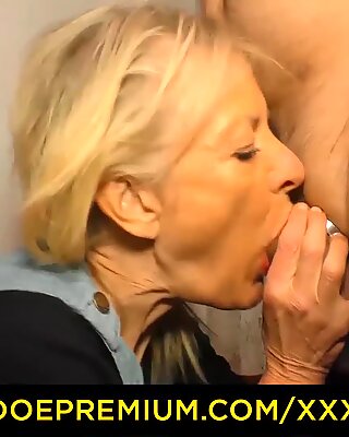 XXX OMAS - Blonde German granny gets fucked and sprayed with cum